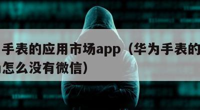 华为手表的应用市场app（华为手表的应用市场怎么没有微信）