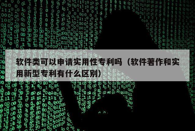 软件类可以申请实用性专利吗（软件著作和实用新型专利有什么区别）