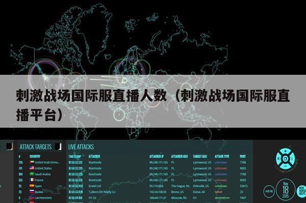 刺激战场国际服直播人数（刺激战场国际服直播平台）