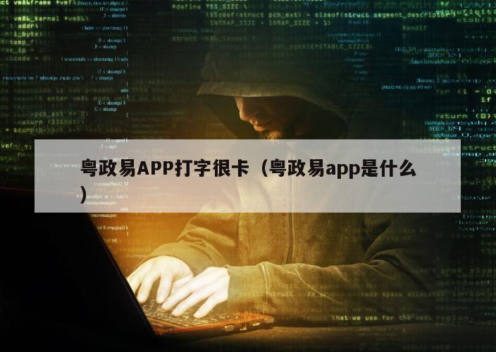 粤政易APP打字很卡（粤政易app是什么）