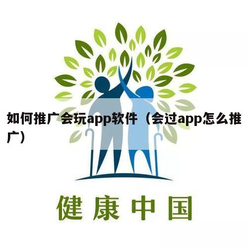 如何推广会玩app软件（会过app怎么推广）