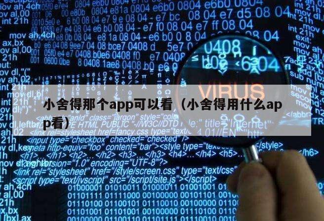 小舍得那个app可以看（小舍得用什么app看）