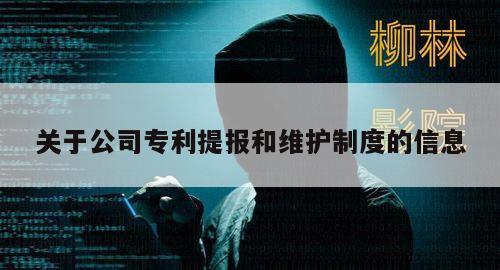 关于公司专利提报和维护制度的信息