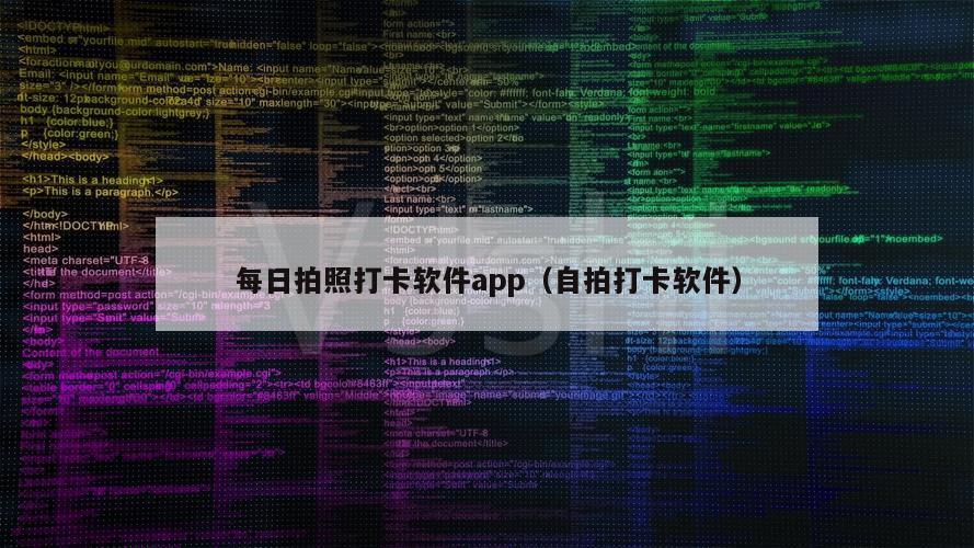 每日拍照打卡软件app（自拍打卡软件）