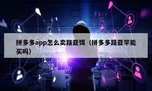 拼多多app怎么卖路亚饵（拼多多路亚竿能买吗）