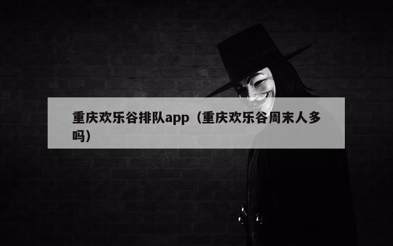 重庆欢乐谷排队app（重庆欢乐谷周末人多吗）