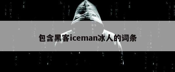 包含黑客iceman冰人的词条