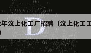 2022年汶上化工厂招聘（汶上化工工业园招聘）