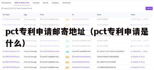 pct专利申请邮寄地址（pct专利申请是什么）