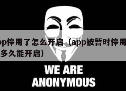 app停用了怎么开启（app被暂时停用需要多久能开启）