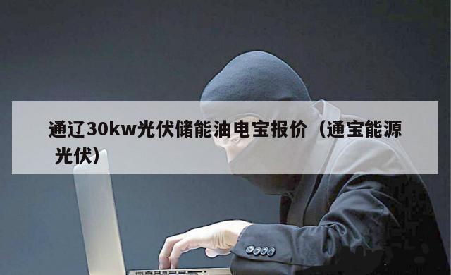 通辽30kw光伏储能油电宝报价（通宝能源 光伏）