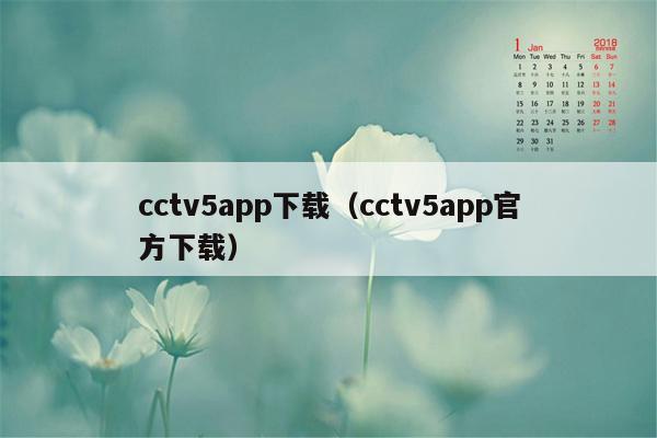 cctv5app下载（cctv5app官方下载）