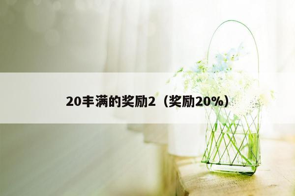 20丰满的奖励2（奖励20%）