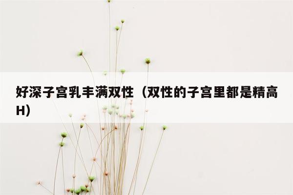 好深子宫乳丰满双性（双性的子宫里都是精高H）