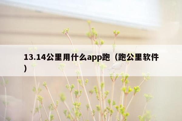 13.14公里用什么app跑（跑公里软件）