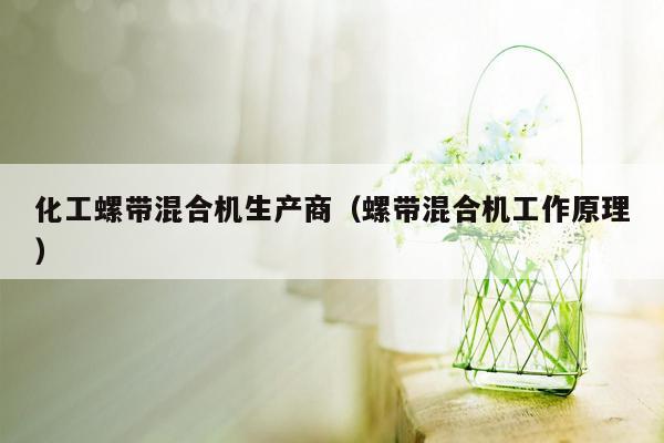 化工螺带混合机生产商（螺带混合机工作原理）