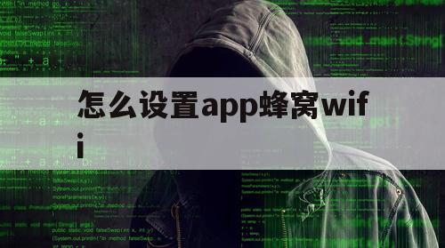 怎么设置app蜂窝wifi（app设置不了使用蜂窝）