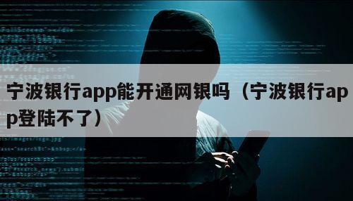 宁波银行app能开通网银吗（宁波银行app登陆不了）