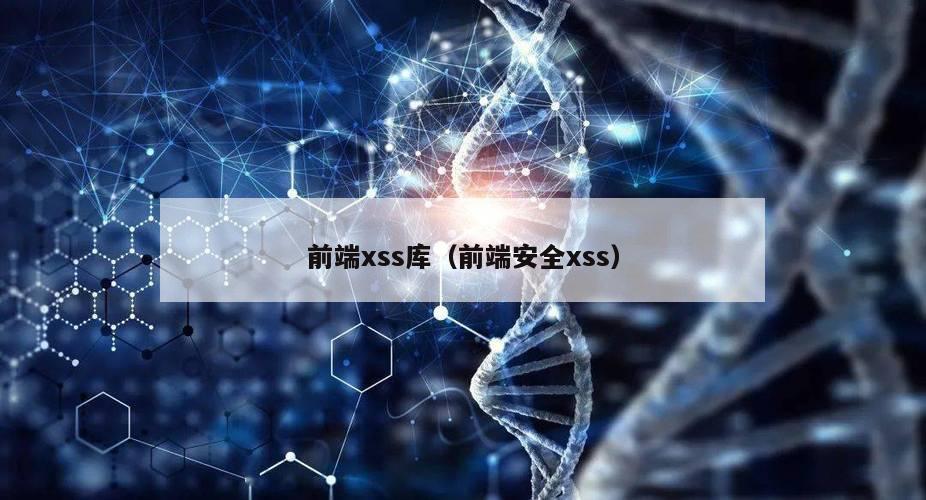 前端xss库（前端安全xss）