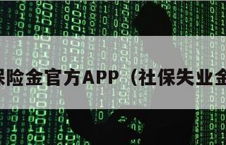 失业保险金官方APP（社保失业金官网）