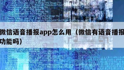 微信语音播报app怎么用（微信有语音播报功能吗）