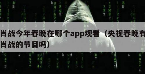 肖战今年春晚在哪个app观看（央视春晚有肖战的节目吗）