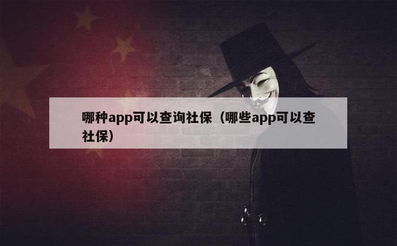 哪种app可以查询社保（哪些app可以查社保）