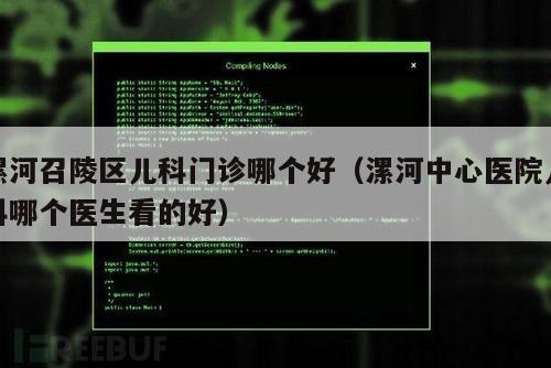 漯河召陵区儿科门诊哪个好（漯河中心医院儿科哪个医生看的好）