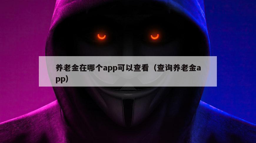 养老金在哪个app可以查看（查询养老金app）