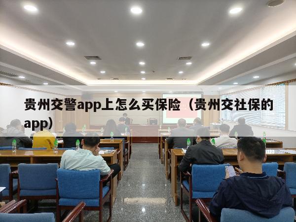 贵州交警app上怎么买保险（贵州交社保的app）