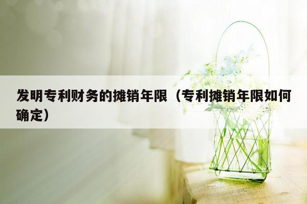 发明专利财务的摊销年限（专利摊销年限如何确定）