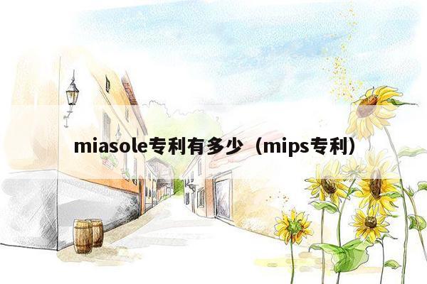 miasole专利有多少（mips专利）