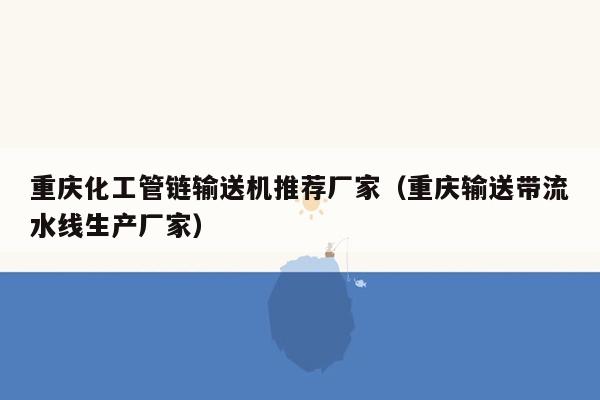 重庆化工管链输送机推荐厂家（重庆输送带流水线生产厂家）