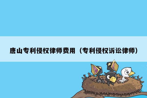 唐山专利侵权律师费用（专利侵权诉讼律师）