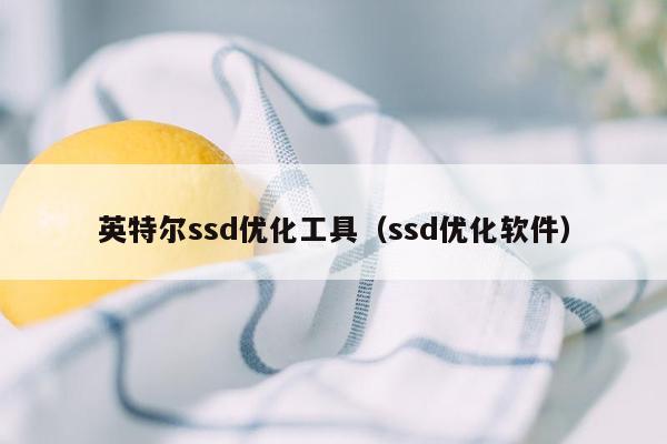 英特尔ssd优化工具（ssd优化软件）