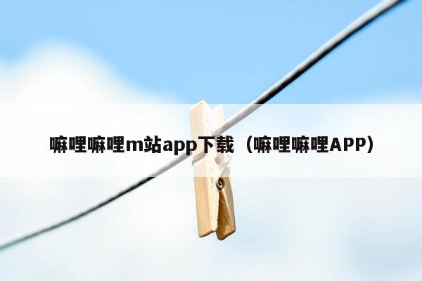 嘛哩嘛哩m站app下载（嘛哩嘛哩APP）