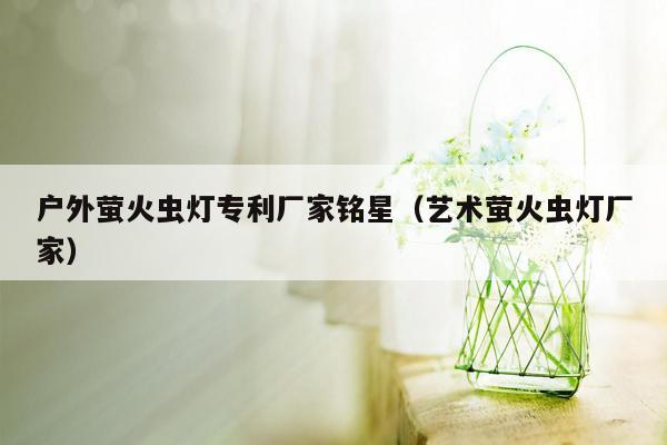 户外萤火虫灯专利厂家铭星（艺术萤火虫灯厂家）