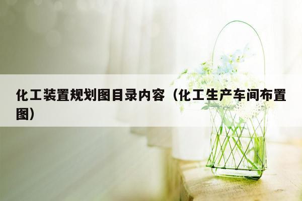 化工装置规划图目录内容（化工生产车间布置图）