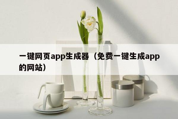 一键网页app生成器（免费一键生成app的网站）