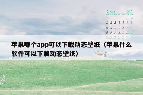 苹果哪个app可以下载动态壁纸（苹果什么软件可以下载动态壁纸）