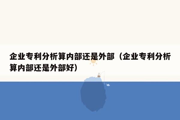 企业专利分析算内部还是外部（企业专利分析算内部还是外部好）