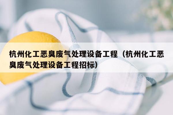 杭州化工恶臭废气处理设备工程（杭州化工恶臭废气处理设备工程招标）