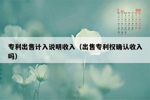 专利出售计入说明收入（出售专利权确认收入吗）