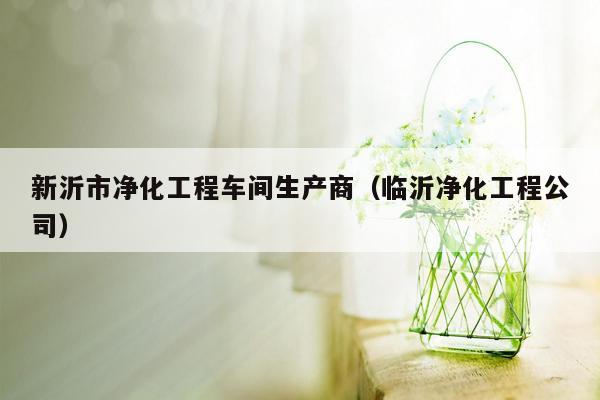 新沂市净化工程车间生产商（临沂净化工程公司）