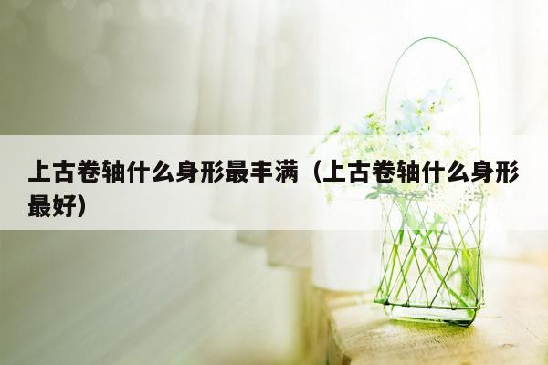 上古卷轴什么身形最丰满（上古卷轴什么身形最好）