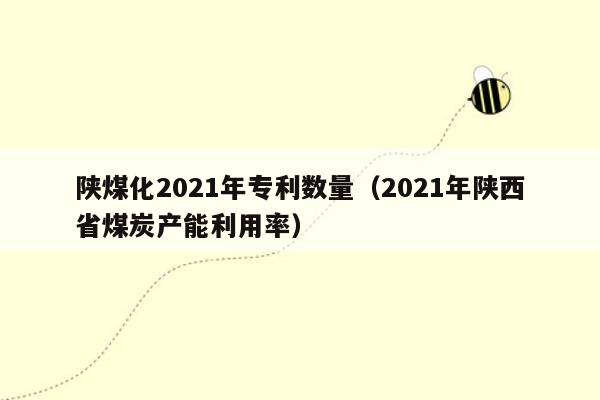 陕煤化2021年专利数量（2021年陕西省煤炭产能利用率）