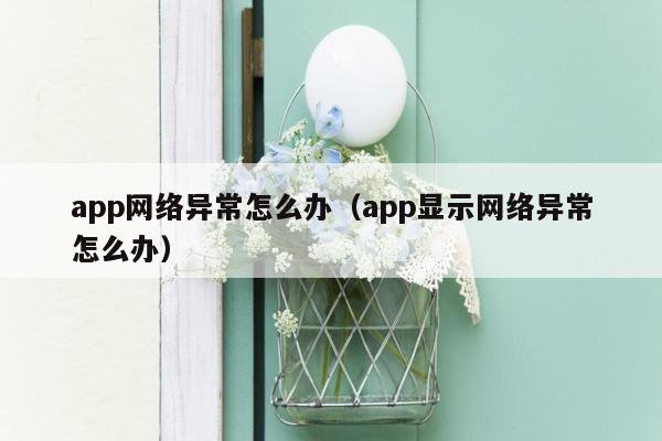 app网络异常怎么办（app显示网络异常怎么办）