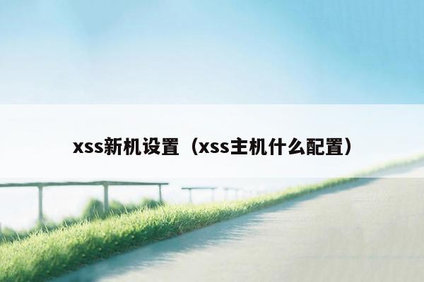 xss新机设置（xss主机什么配置）