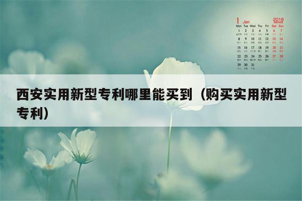 西安实用新型专利哪里能买到（购买实用新型专利）