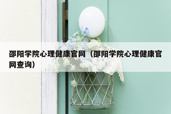 邵阳学院心理健康官网（邵阳学院心理健康官网查询）